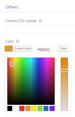 表创建器中的表颜色设置。