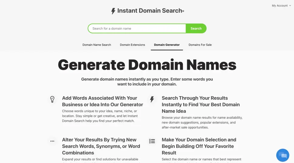 Instant Domain Search