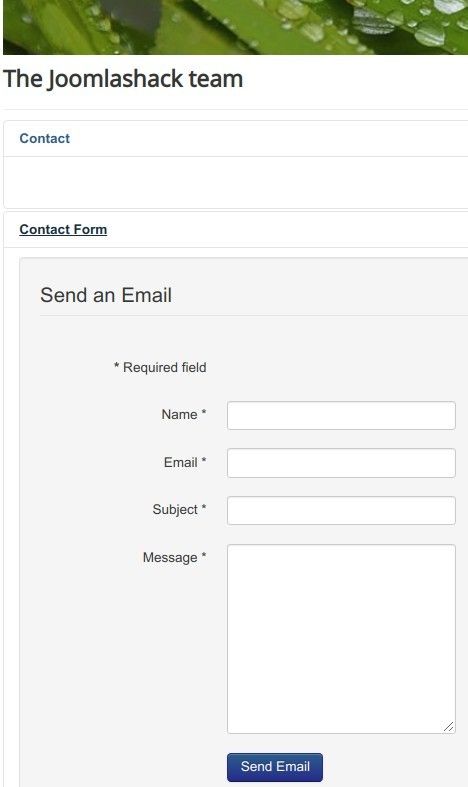 创建Joomla联系表单