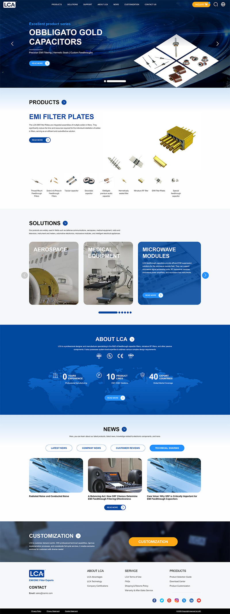 LCA品牌站 PC端预览图