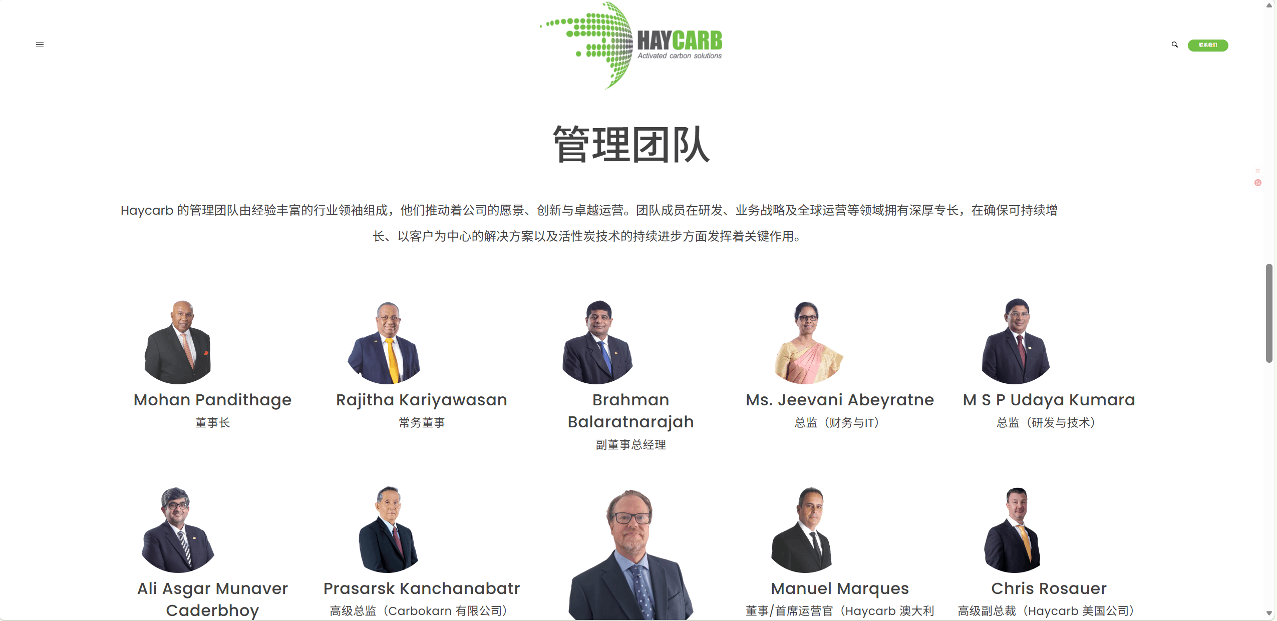Haycarb 细节展示